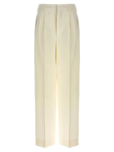 AMI ALEXANDRE MATTIUSSI WHITE TROUSERS PENCES
