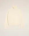 Ami Alexandre Mattiussi White Wool Ami De Coeur Funnel Neck Sweater White In White