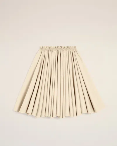 Ami Alexandre Mattiussi White Wool Midi Corolla Skirt White In Brown