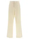 Ami Alexandre Mattiussi Tailored Trousers With Pleats And Pockets In White
