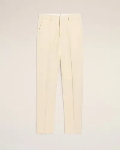 Ami Alexandre Mattiussi White Wool Wide Trousers White In Multi