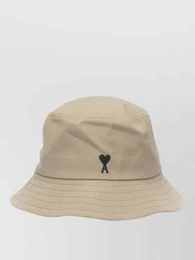 Ami Alexandre Mattiussi Wide Brim Hats Stitched Detailing Design In Brown