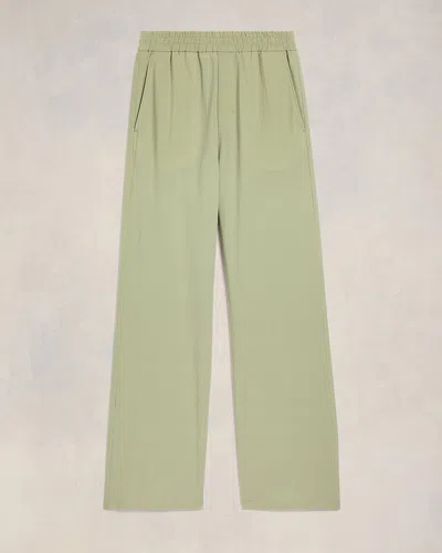 Ami Alexandre Mattiussi Wide Elasticated Waist Trousers Green For Men In Nude