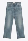 Ami Alexandre Mattiussi Wide Washed Denim Jeans In Blue