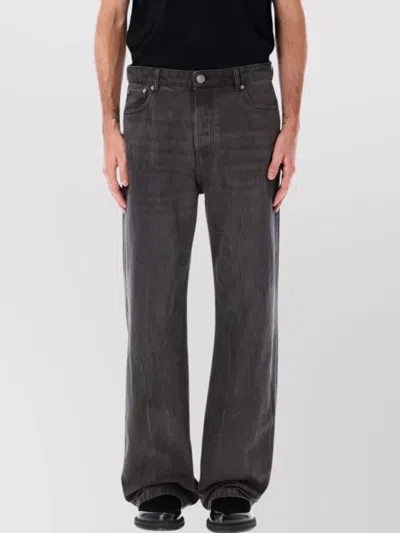 Ami Alexandre Mattiussi Wide Fit Jeans Featuring Belt Loops In Blue