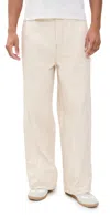 Ami Alexandre Mattiussi Wide Fit Pants Ecru In Neutral