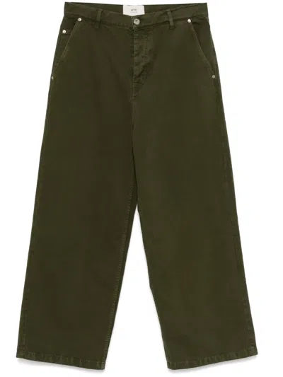 Ami Alexandre Mattiussi Wide Jeans In Green