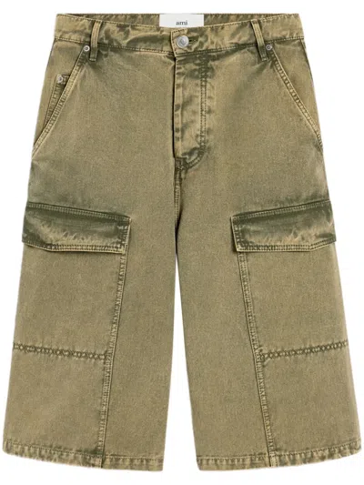 AMI ALEXANDRE MATTIUSSI WIDE-LEG BERMUDA SHORTS
