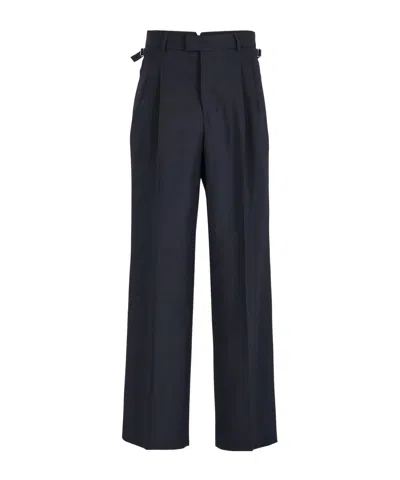 Ami Alexandre Mattiussi Wide-leg Casual Pants In Blue