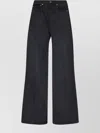 Ami Alexandre Mattiussi Ami Wide Leg Cotton Trousers With Front Pockets