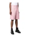 Ami Alexandre Mattiussi Wide-leg Cotton Shorts In Pink
