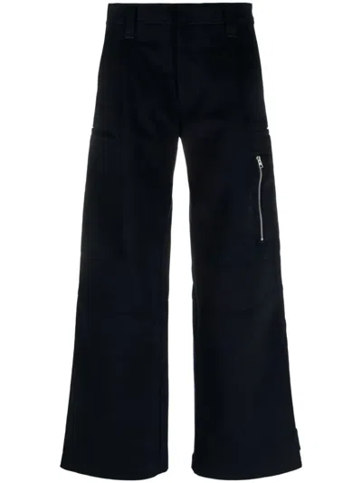 Ami Alexandre Mattiussi Wide-leg Cotton Trousers In 430