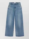 Ami Alexandre Mattiussi Wide Leg Denim Trousers Featuring Pockets In Blue