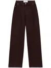 Ami Alexandre Mattiussi Burgundy Cotton Wide Fit Jeans Red In 紫色