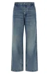 Ami Alexandre Mattiussi Ami Paris Men Blue Jeans With Belt Loops And Wide Leg In Denim Man In Blue
