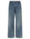 Ami Alexandre Mattiussi Ami Paris Men Blue Jeans With Belt Loops And Wide Leg In Denim Man In Blue