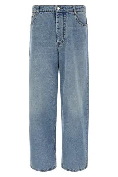 Ami Alexandre Mattiussi Wide Leg Jeans In Light Blue