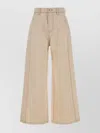Ami Alexandre Mattiussi Wide-leg Jeans With Pockets And Belt Loops In Neutral