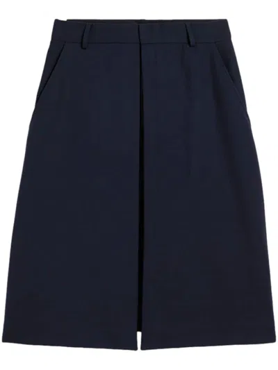 Ami Alexandre Mattiussi Wide-leg Panelled Shorts In Blue