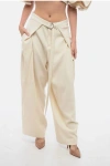 Ami Alexandre Mattiussi Wide-leg Pants With Pleated Effect Belt