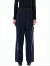 Ami Alexandre Mattiussi Wide-leg Tailored Pants With High Waist In Blue