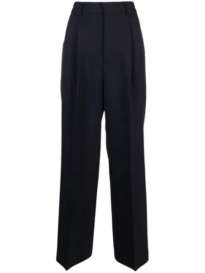 Ami Alexandre Mattiussi Wide-leg Tailored Trousers In 430 Night Blue