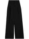 Ami Alexandre Mattiussi Twill Wide-leg Trousers In Black