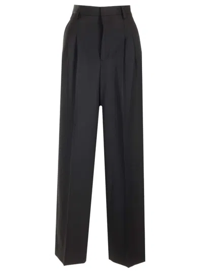 AMI ALEXANDRE MATTIUSSI WIDE LEG TROUSERS