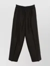Ami Alexandre Mattiussi Wide-leg Trousers Featuring Elastic Waistband In Black
