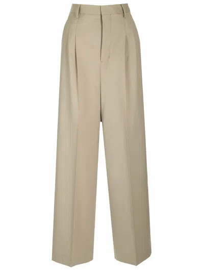 AMI ALEXANDRE MATTIUSSI WIDE LEG TROUSERS