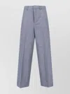 Ami Alexandre Mattiussi Wide Leg Trousers With Pockets And Loops In Blue