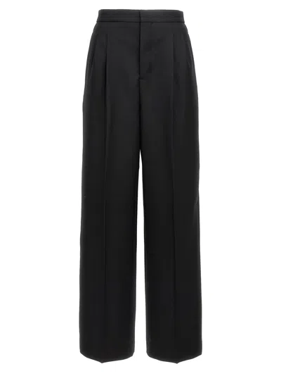 Ami Alexandre Mattiussi With Front Pleats Trousers In Grey