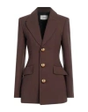 Ami Alexandre Mattiussi Woman Blazer Dark Brown Size 8 Virgin Wool In Brown