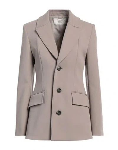 Ami Alexandre Mattiussi Woman Blazer Grey Size 6 Virgin Wool