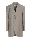 Ami Alexandre Mattiussi Woman Blazer Khaki Size 10 Virgin Wool In Beige