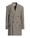 Ami Alexandre Mattiussi Ami Paris Houndstooth Double Breasted Blazer In Beige