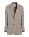 Ami Alexandre Mattiussi Woman Blazer Khaki Size 8 Viscose, Wool In Beige