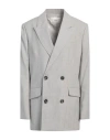 Ami Alexandre Mattiussi Woman Blazer Light Grey Size 8 Virgin Wool In Grey