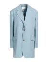 Ami Alexandre Mattiussi Woman Blazer Sky Blue Size 2 Virgin Wool In Aquamarine