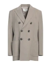 Ami Alexandre Mattiussi Woman Blazer Taupe Size 6 Viscose, Wool In Grey