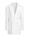 Ami Alexandre Mattiussi Woman Blazer White Size 12 Cotton In White