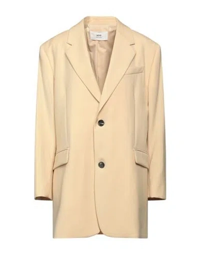 Ami Alexandre Mattiussi Woman Blazer Yellow Size 2 Virgin Wool