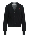 Ami Alexandre Mattiussi Woman Cardigan Black Size S Merino Wool