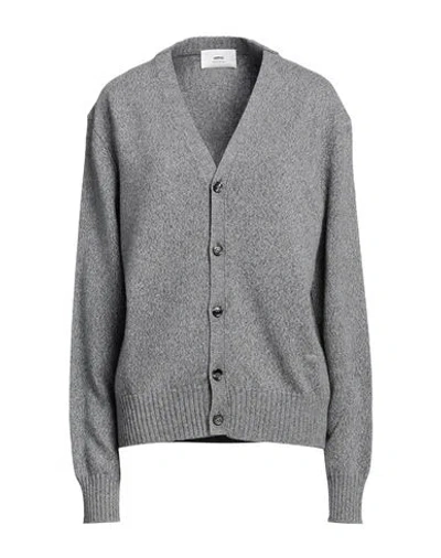 Ami Alexandre Mattiussi Woman Cardigan Grey Size Xl Cashmere, Wool