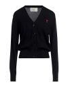 Ami Alexandre Mattiussi Woman Cardigan Midnight Blue Size Xs Merino Wool In Blue