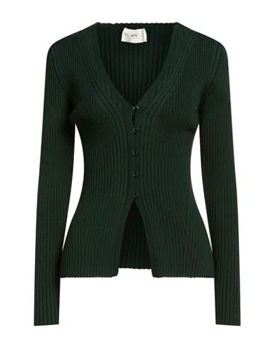 Ami Alexandre Mattiussi Woman Cardigan Military Green Size L Viscose, Polyester