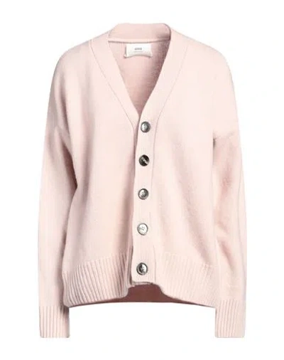 Ami Alexandre Mattiussi Woman Cardigan Pink Size Xs Merino Wool, Cashmere