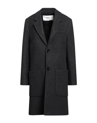 Ami Alexandre Mattiussi Woman Coat Steel Grey Size 6 Wool