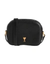 AMI ALEXANDRE MATTIUSSI AMI ALEXANDRE MATTIUSSI WOMAN CROSS-BODY BAG BLACK SIZE - COW LEATHER