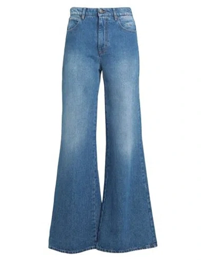 Ami Alexandre Mattiussi Woman Denim Pants Blue Size 28 Cotton